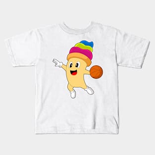 Ice cream Basketball player Basketball Kids T-Shirt